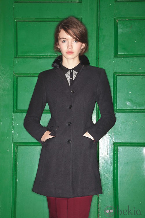 Abrigo negro de la colección otoño/invierno 2013/2014 de Fred Perry
