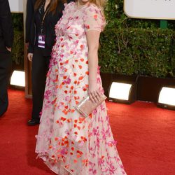 Drew Barrymore de Monique L'huilier en la alfombra roja de los Globos de Oro 2014