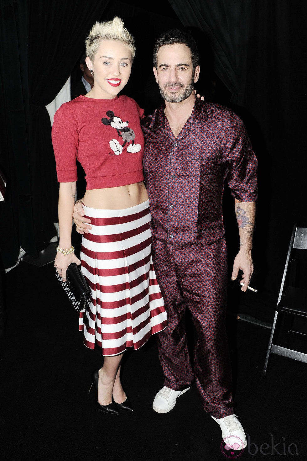 Miley Cyrus y el diseñador Marc Jacobs