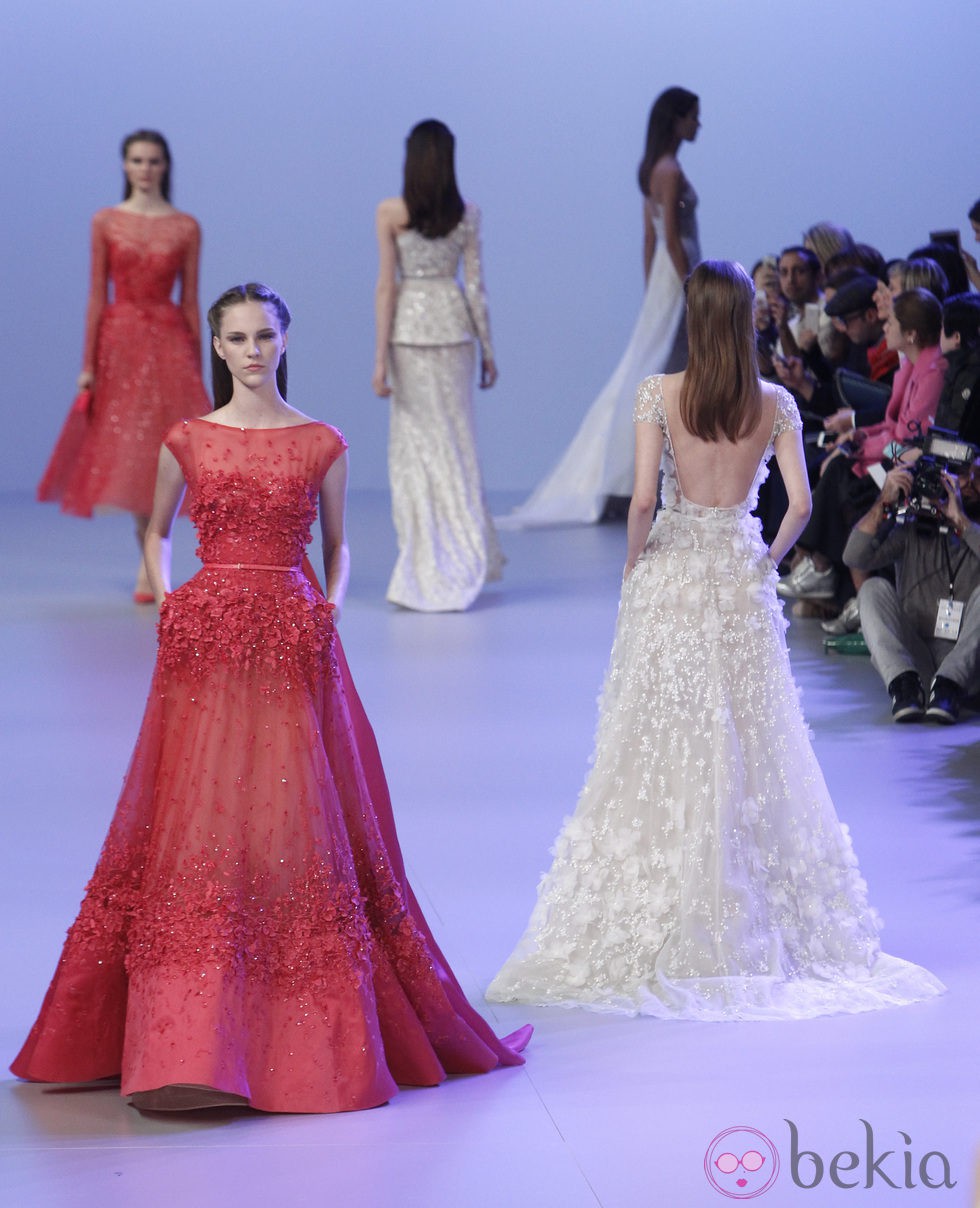Vestidos joya de la colección primavera/verano 2014 Alta Costura de Elie Saab en la Semana de la Moda de París