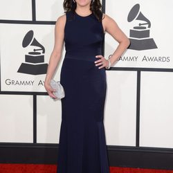 Martina McBride con un vestido de David Meister en la alfombra roja de los Premios Grammy 2014