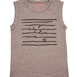 Camiseta con print de texto gris de la colección primavera/verano de Rachel Roy