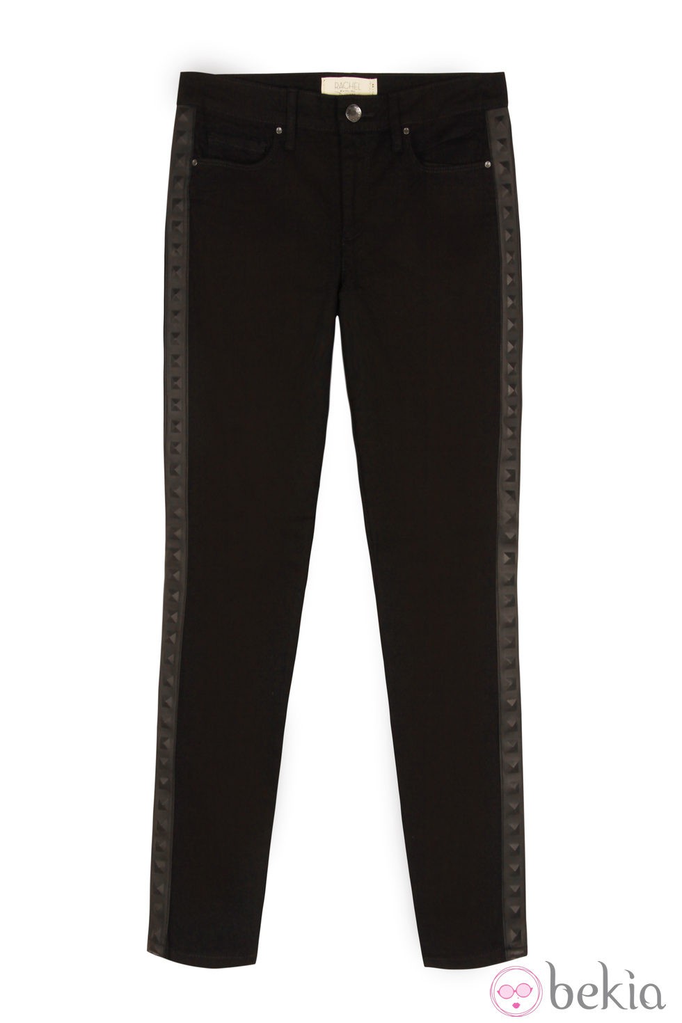 Pantalón negro con franja lateral de la colección primavera/verano 2014 de Rachel Roy