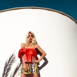 Conjunto top y minifalda de leopardo de a colección primavera/verano 2014 de Adriana Iglesias