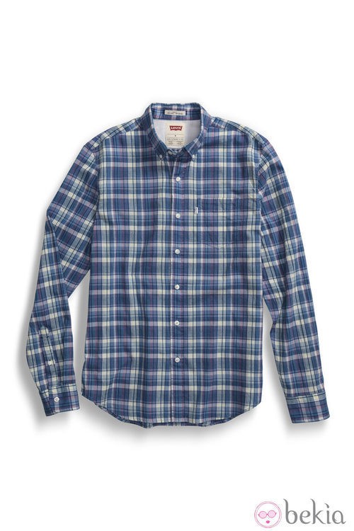 Camisa de cuadros en tonos azules de la colección para hombre primavera/verano 2014 de Levi's