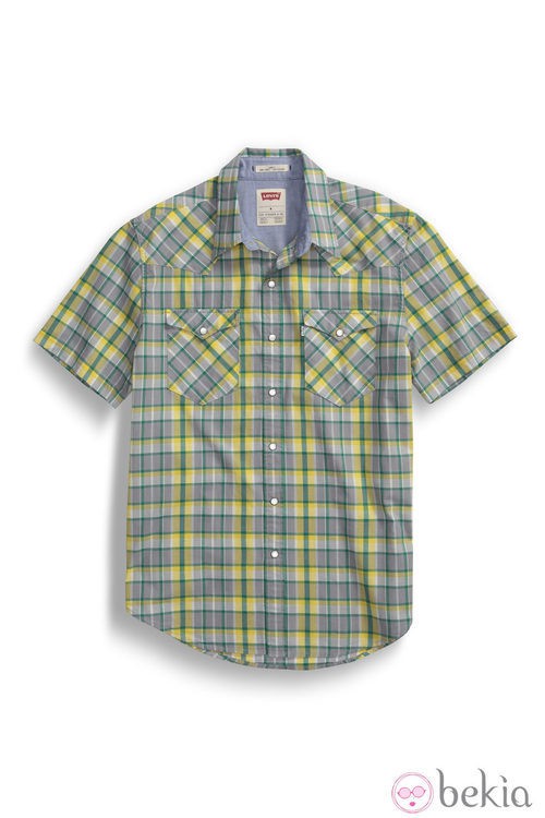 Camisa de cuadros en tonos grises y amarillos de la colección para hombre primavera/verano 2014 de Levi's
