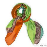 Pañuelo en naranja, verde kiwi y turquesa de la colección primavera/verano 2014 de Tantrend