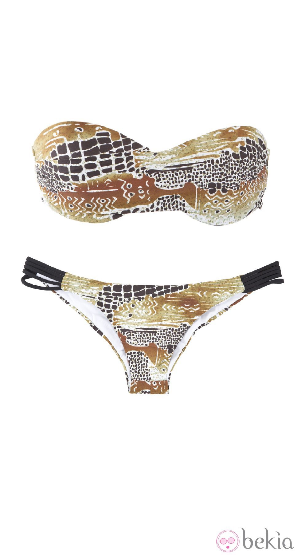 Bikini bandeau estampado de OniricSwimwear para verano 2014