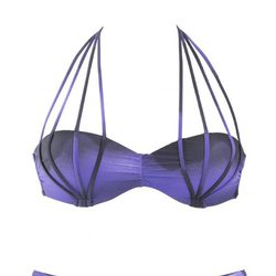 Bikini bandeau con tiras y efecto degradé en morado de OniricSwimwear para verano 2014