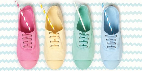 Zapatillas inglesas en tonos pastel de la colección para verano 2014 de Victoria