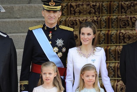 La Familia Real durante la proclamación de Felipe VI