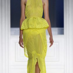 Vestido amarillo de Vera Wang, colección primavera de 2012