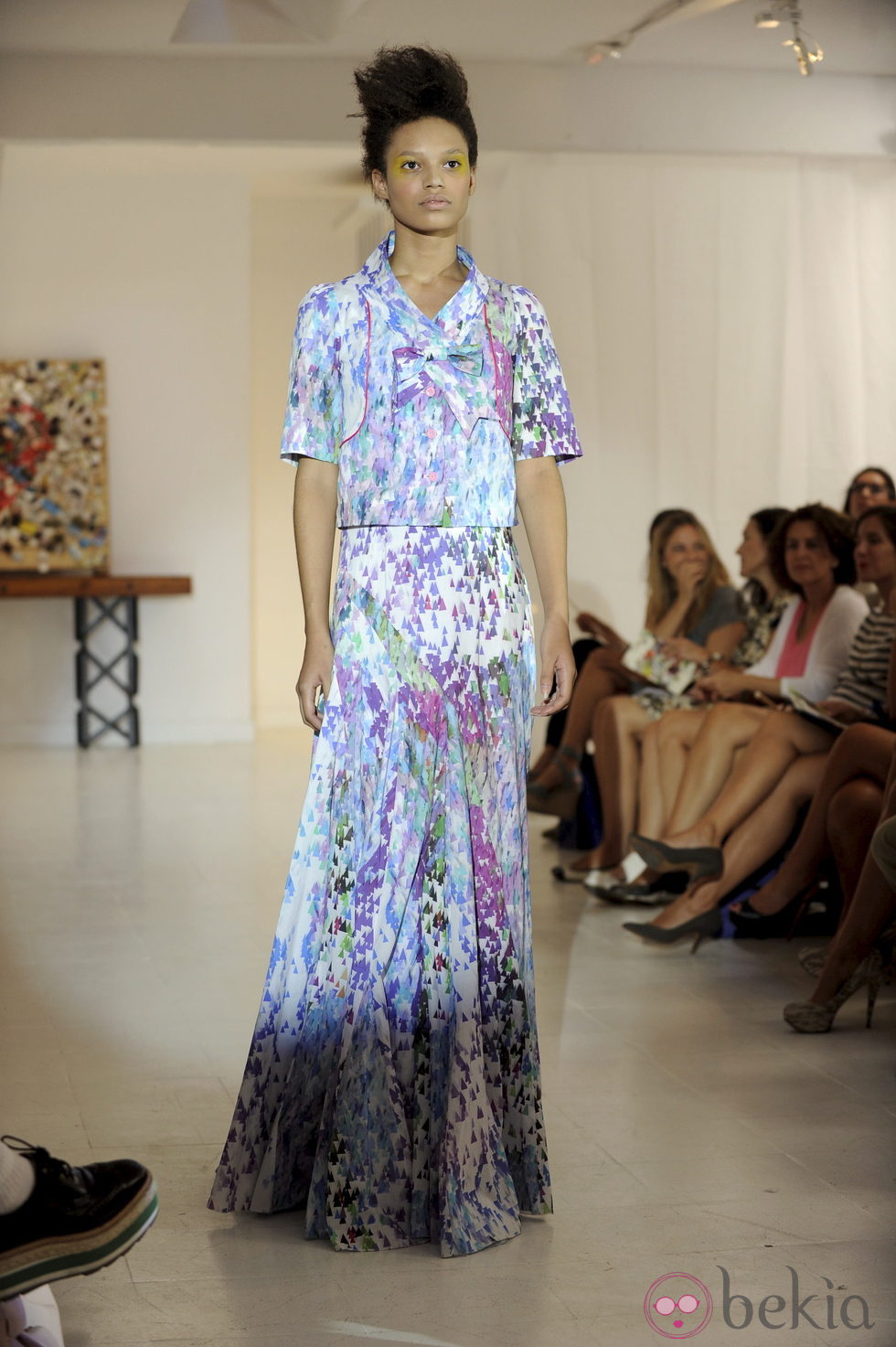 Vestido con estampado geométrico de Josep Font, colección primavera 2012