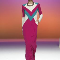 Vestido con estampado triangular de Davidelfín, colección primavera 2012