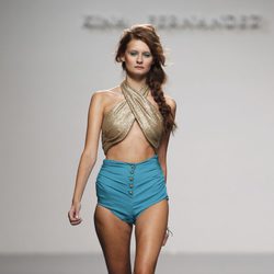 Short de cintura alta de Kina Fernández en Cibeles, colección primavera de 2012