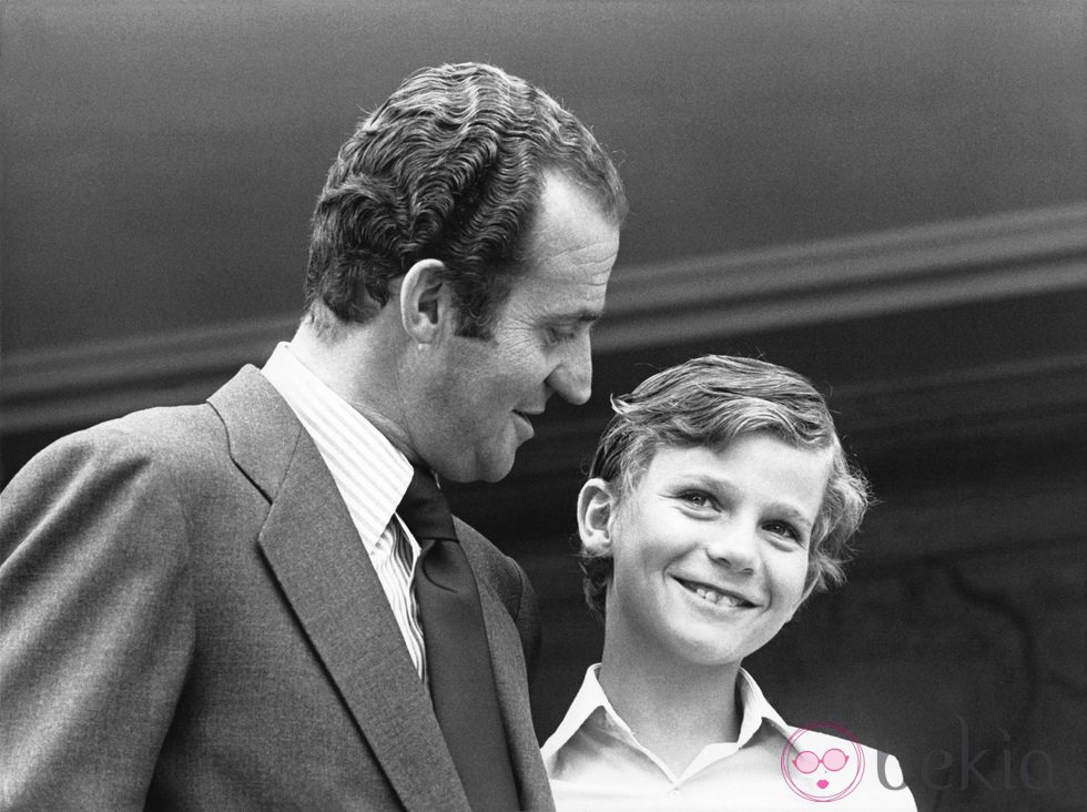 Rey Felipe Vi con su padre el monarca Juan Carlos I