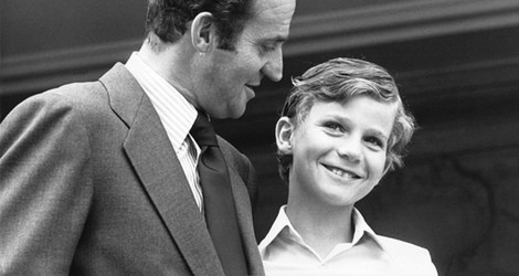Rey Felipe Vi con su padre el monarca Juan Carlos I