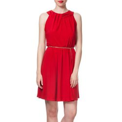 Vestido corto en rojo intenso de la Colección Crucero 2014 de Poète
