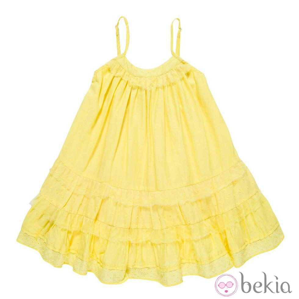 Vestido amarillo limón de la colección primavera/verano 2014 de Chicco