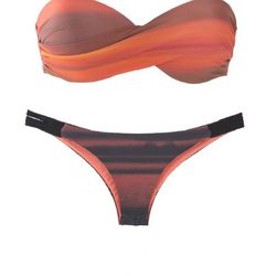Bikini de bandeau con estampado anaranjado de OniricSwimwear para verano 2014