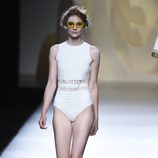 Body blanco de Ana Locking en Madrid Fashion Week primavera/verano 2015