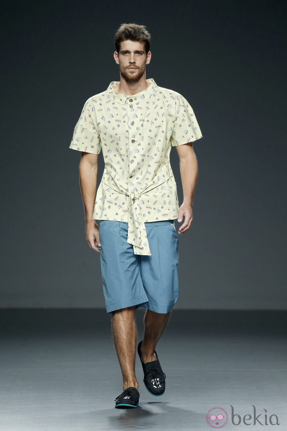 Camisa estampada y bermudas de Waberley en EGO Madrid Fashion Week primavera/verano 2015