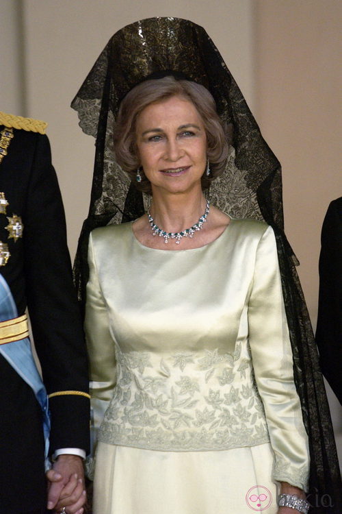 La Reina Sofía con mantilla