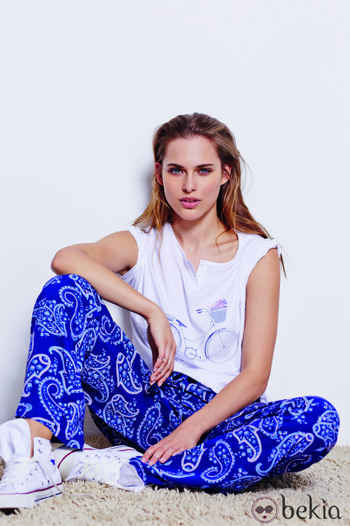 Pijama azul marino de la nueva colección otoño/invierno 2014 de Women'secret