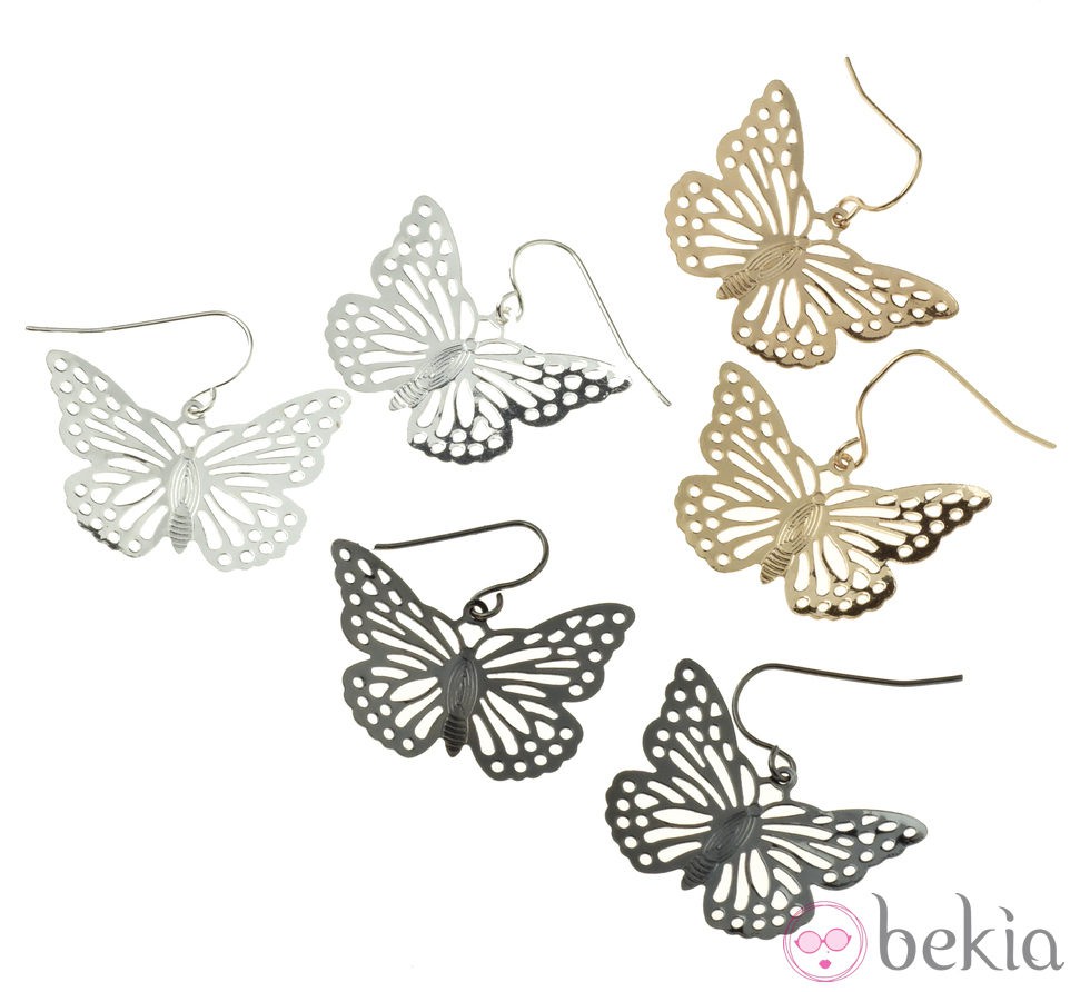 Pendientes con forma de mariposa de la nueva colección 'Filigree' de Claire's