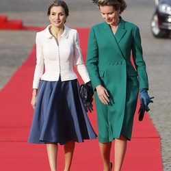 La Reina Letizia y Matilde de Bélgica en Bruselas