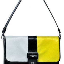Bolso de Longchamp en negro, amarillo y blanco de la colección primavera 2015