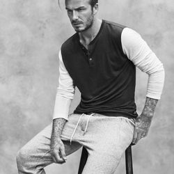 David Beckham con un pijama de su colección bodywear primavera 2015