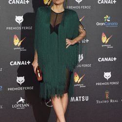 Elena Anaya con un vestido de Roberto Diz en la alfombra roja de los Premios Feroz 2015