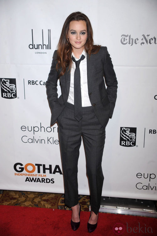 Leighton Meester, deThom Browne, en los Gotham Film Awards 2010