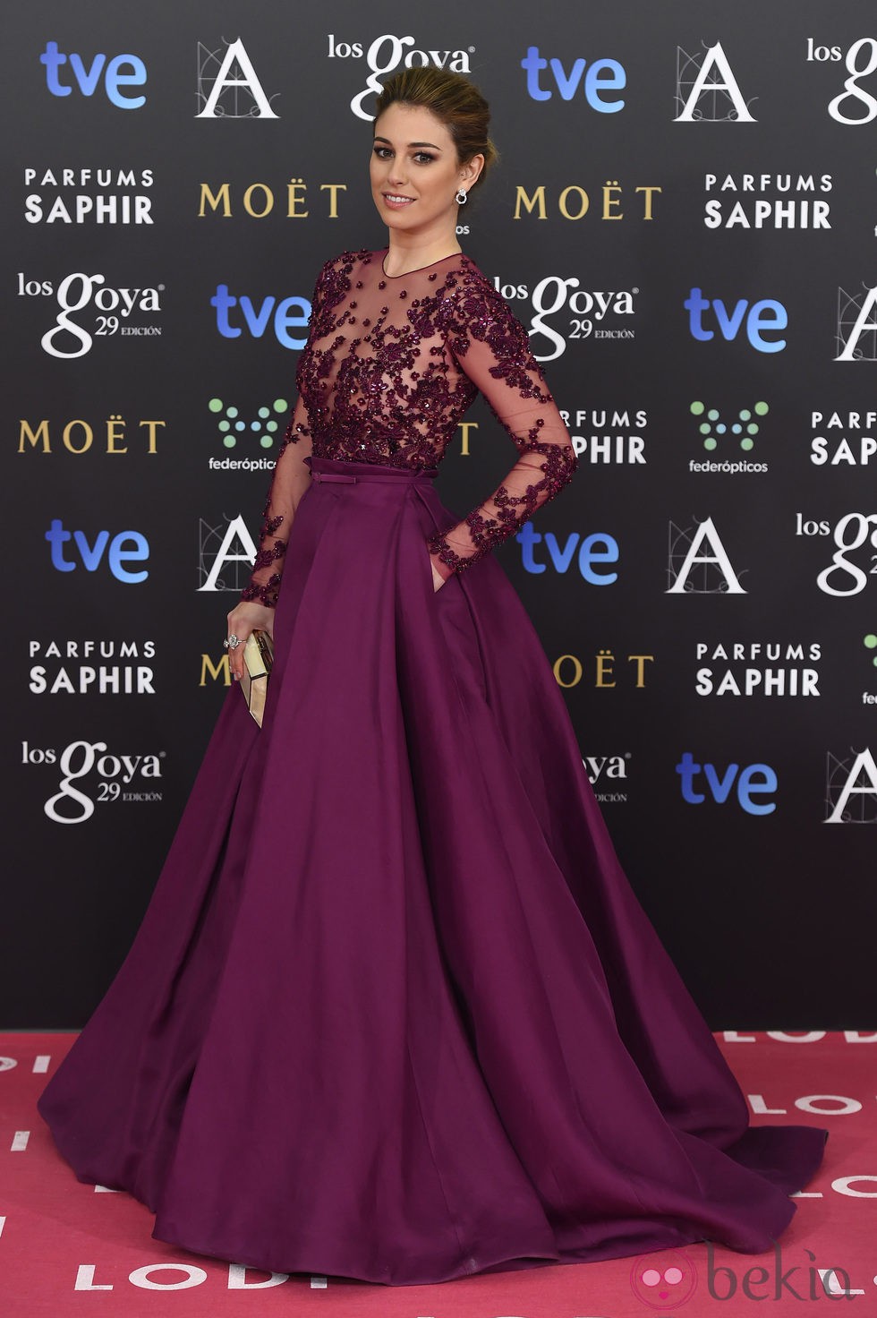 Blanca Suárez con un vestido de Zuhair Murad en la alfombra roja de los Premios Goya 2015