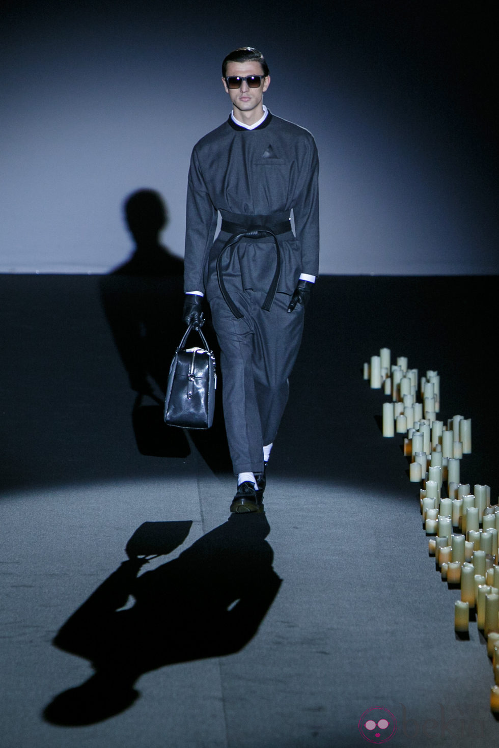 Mono negro de Davidelfin en Madrid Fashion Week para otoño/invierno 2015/2016