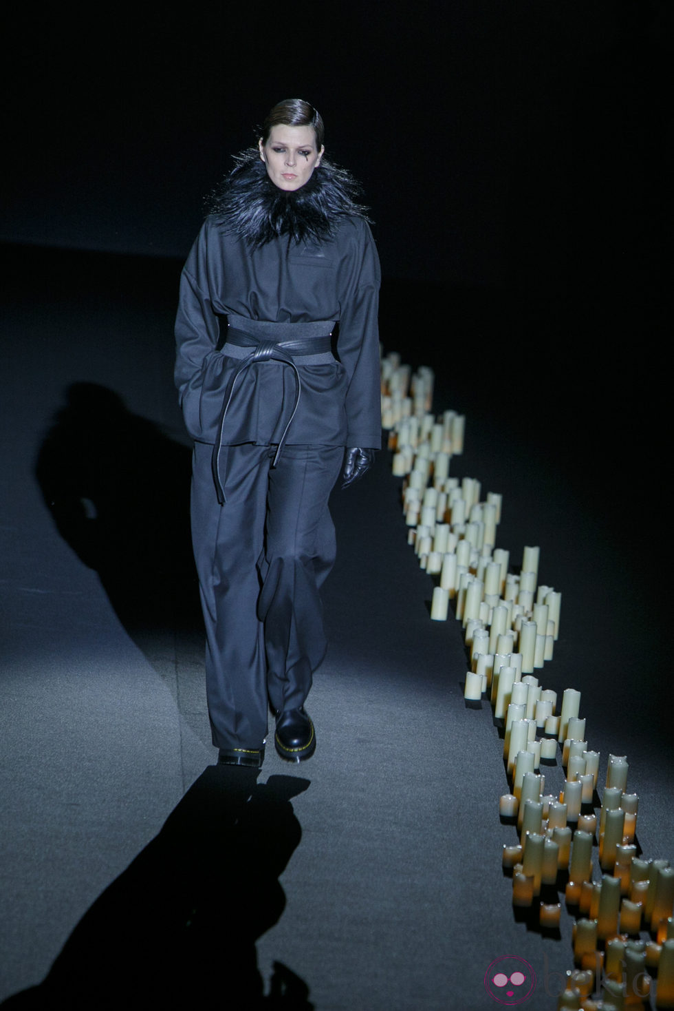 Conjunto negro de Davidelfin en Madrid Fashion Week para otoño/invierno 2015/2016