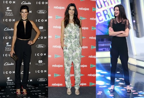 Clara Lago con un jumpsuit negro en los Premios Icon 2014