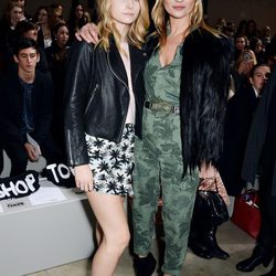 Kate Moss y Lottie Moss en la Semana de la Moda de Londres 2014