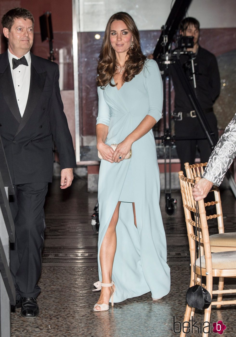 Kate Middleton con un vestido de Jenny Packham