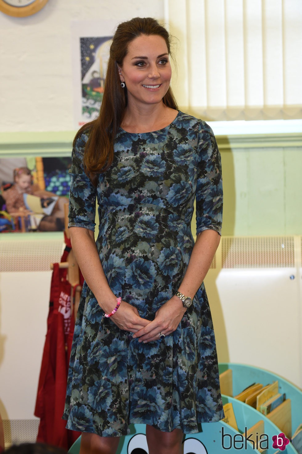 Kate Middleton con un vestido  estampado de Seraphine