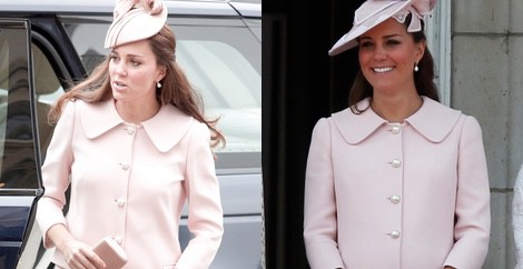 Kate Middleton con abrigo rosa de Alexander McQueen