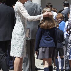 La Reina Letizia en la Primera Comunión de la Princesa Leonor