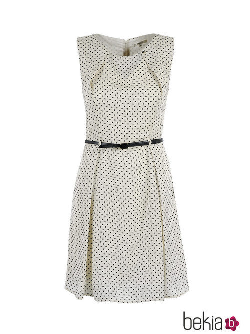 Vestido blanco con lunares de la colección primavera/verano 2015 de Kocca