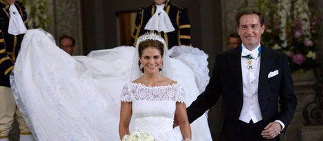 La Princesa Magdalena de Suecia con un vestido de Valentino en su boda con Chris O'Neill