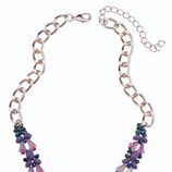 Collar en tonos lilas y violetas con piedras de efecto irisado