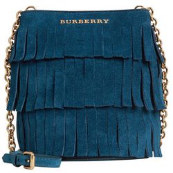 Bolso baby bucket azul de la colección otoño/invierno 2015/2016 de Burberry