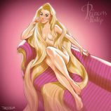 Rapunzel convertida en modelo pin up