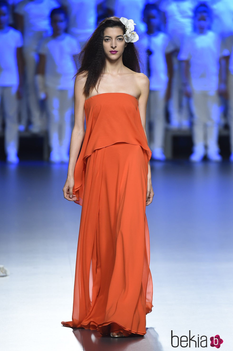 Vestido naranja de Duyos para primavera/verano 2015 en Madrid Fashion Week