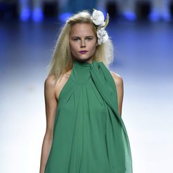 Vestido verde de Duyos para primavera/verano 2015 en Madrid Fashion Week